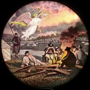 One of Beale's lantern images for a Civil War song. 