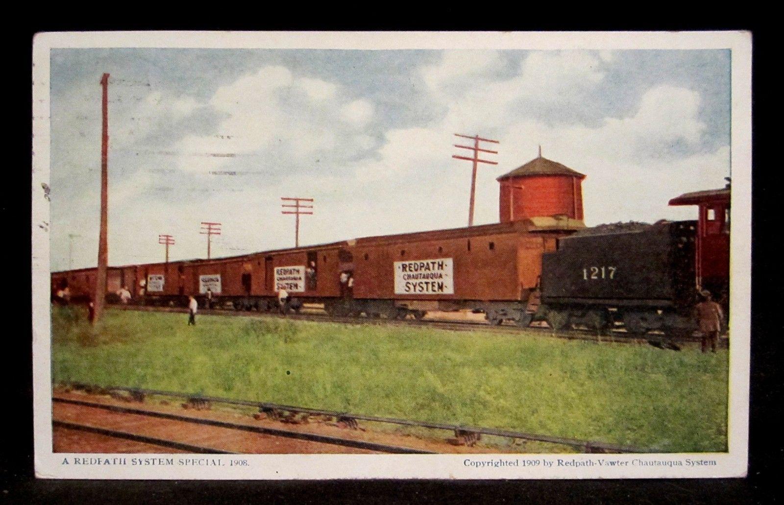 Chautauqua Train, loaded with touring shows A Chautauqua Train, loaded with touring shows